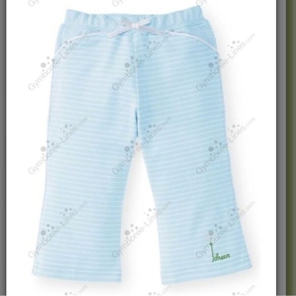 Gymboree | Vintage Baby Girls Blue Dandelion Wishes Striped Athletic Pan… - Picture 3 of 11